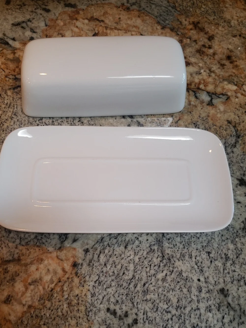 Crate And Barrel White Butter Dish